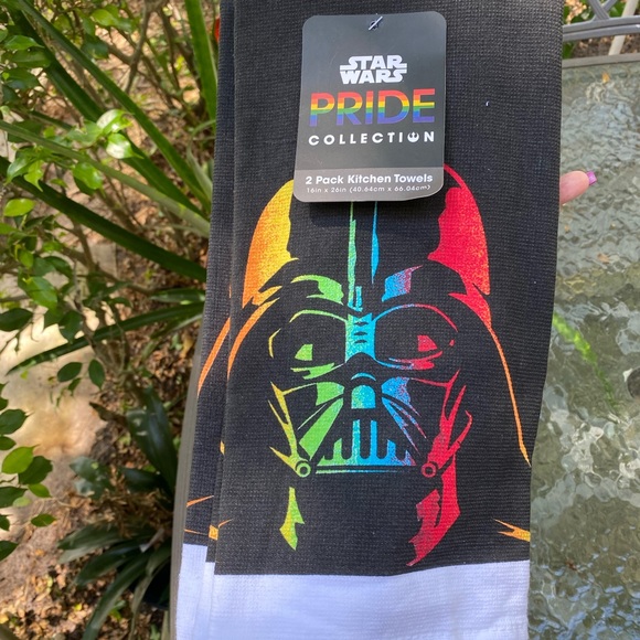 Disney Star Wars Darth Vader Pride Black & Rainbow Towels NWT - Picture 12 of 12